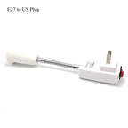 2PCS Flexible Tube E27 to EU UK US Plug Lamp Holder Converter Australia Rotary LED Light Base Bulb Socket With Switch