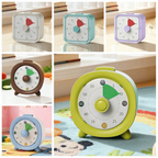 60 Minutes Visual Timer Ultra Silent Visualization Countdown Alarm Clock Self-discipline Round/Square Kitchen Timer