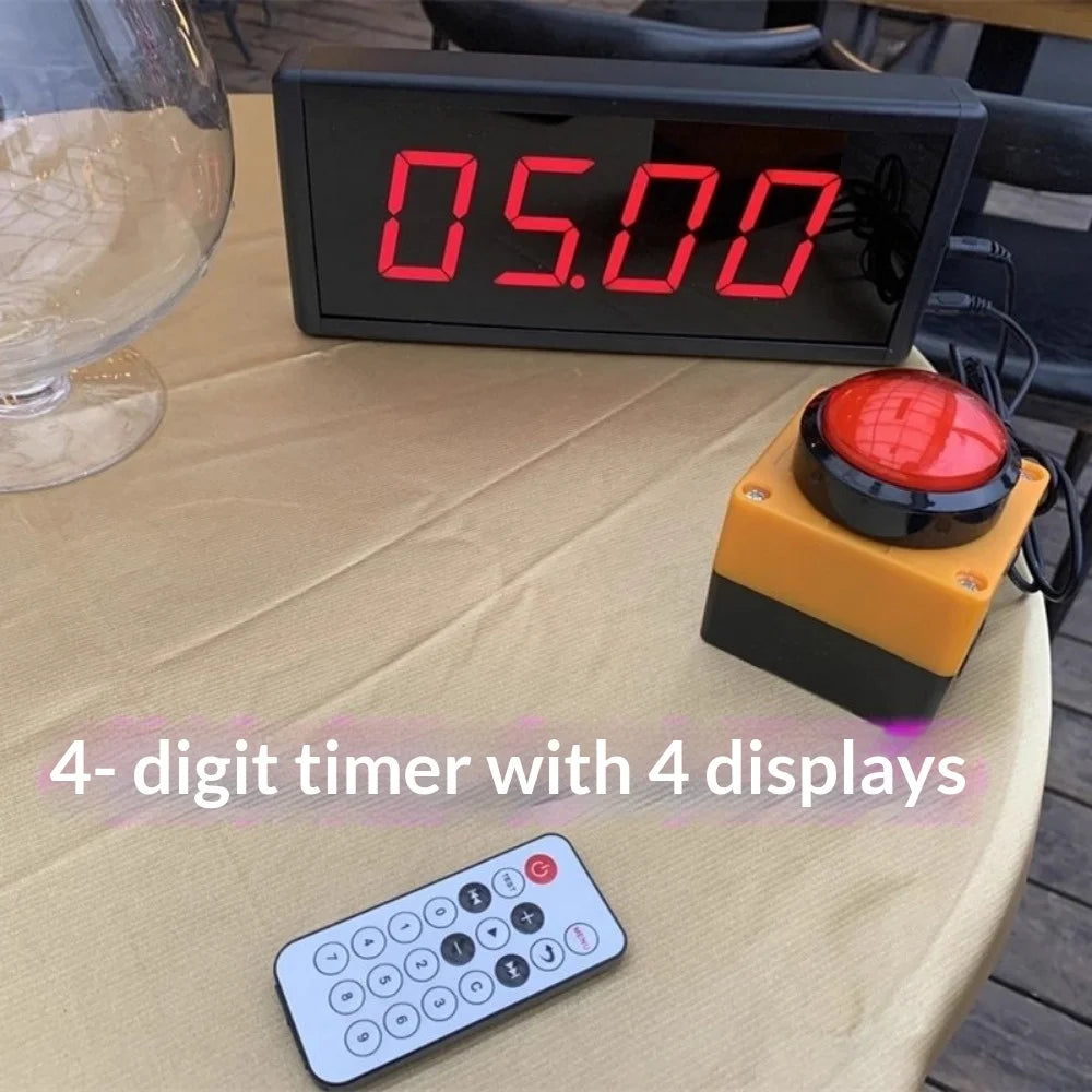 2.3 Inch 4 Digit LED Digital Timer Stopwatch Countdown Clock for Training Speech Competition No Voice