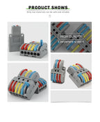 5PCS Wire Connector Multicolour Lever Push-in Electrical Cable Home Connectors LED Junction Box Universal Compact Terminal Block