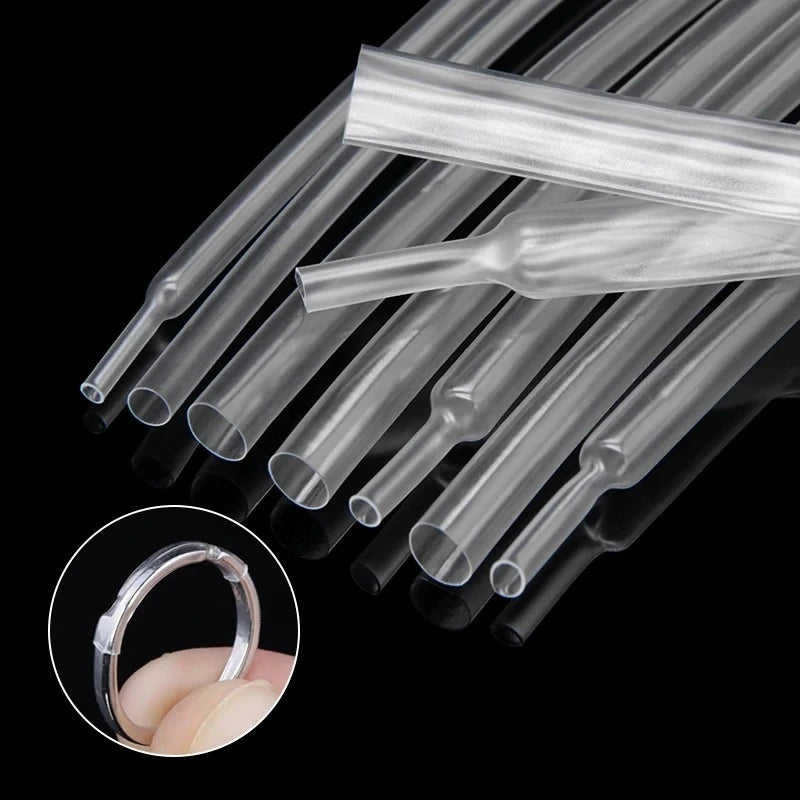2/5/10m Super Thin Wall Soft Shrinkable Tube Transparent 1mm ~ 20mm  2:1 Heat Shrink Tube Earphone Line Audio Cable Sleeve Wrap