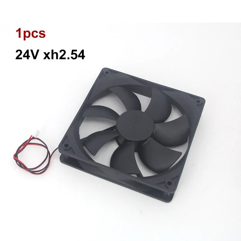 2 in 1 120mm 12cm 12025 DC USB Fan  5V 12V 24v 120mm*120mm*25mm Brushless USB Cooling Fan oil 2PIN PC Case Cooler 12cm E