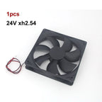 2 in 1 120mm 12cm 12025 DC USB Fan  5V 12V 24v 120mm*120mm*25mm Brushless USB Cooling Fan oil 2PIN PC Case Cooler 12cm E