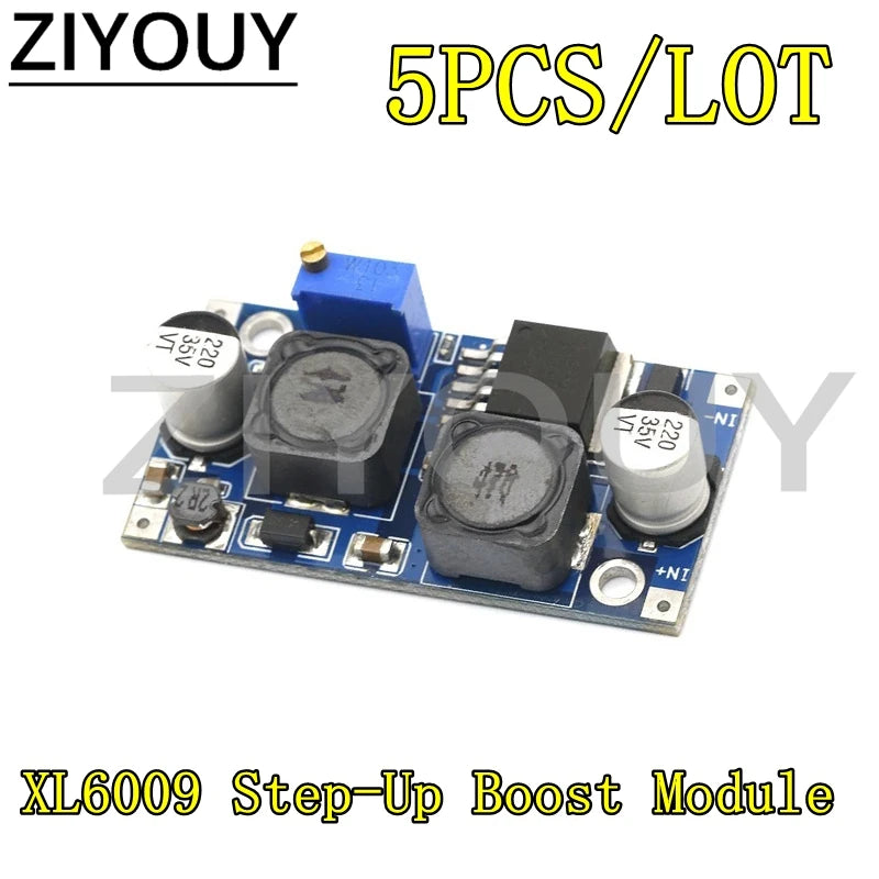 5PCS XL6009 DC-DC Adjustable Step Up Step Down Converter Module 1.25-36V Voltage Regulator Board