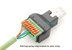 RJ45 Solderless Breakout Board RJ45 8P8C to Quick Spring Crimp Wiring Press Terminal Block Quick Push Extender for PIKA CT301