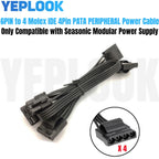 Modular Power Cable for Seasonic X-850, X-750, X-650 KM3 Power, GPU PCIe 8Pin 6+2Pin, CPU 4+4Pin, SATA Molex IDE 4Pin, 24Pin Net