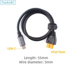 ToolkitRC M4 Pocket DC 80W 5A XT30 XT60 Input USB-C Input/Output Charger for 1-4S LiPo Battery Quick Charger Function