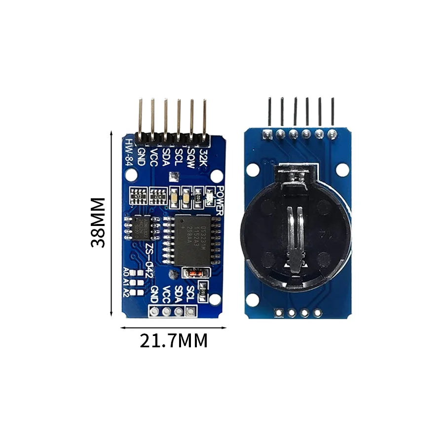 1PCS DS3231 IIC RTC Module with AT24C32 Memory, Precision Clock, Battery/No Battery Options for Arduino Raspberry Pi DIY