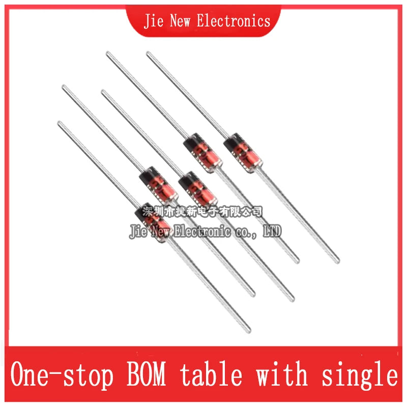 100PCS 1W Zener Diode 1N4750A 1N4751A 1N4752A 1N4753A 1N4754A 1N4755A 1N4756A DO-41