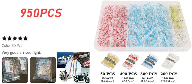 Wire Connector Electrical Connectors Solder Stick Wire Connector Solder Heat Shrink Waterproof Crimp Cable Terminals for Cable