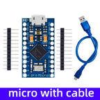Pro Micro ATmega32U4 5V 16MHz Replace ATmega328 For Arduino TYPE-C  With 2 Row Pin Header For Leonardo Mini Usb Interface Pro