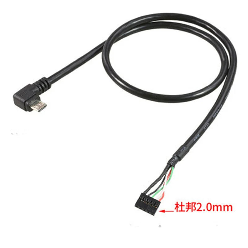PC Computer motherboard 9P to Micro USB to DuPont 2.54mm 5Pin DuPont USB to Micro USB data Cord Aluminum foil + woven mesh cable