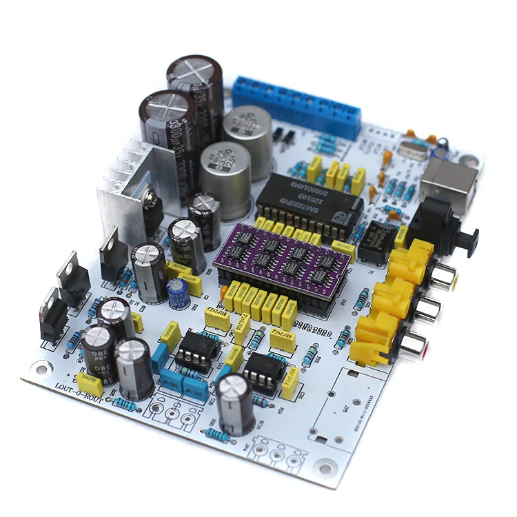 TDA1541 DAC decoding board with TDA1387 IC and QN7220P  coaxial fiber USB port
