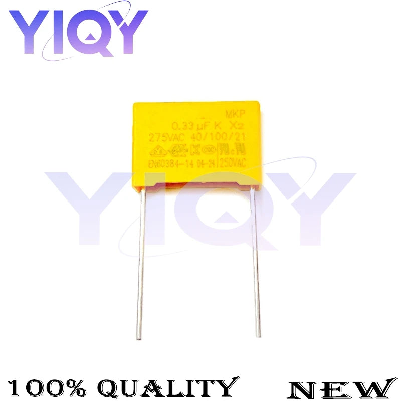 10PCS 275VAC X2 Safety capacitor 0.022UF 0.047UF 0.1UF 0.15UF 0.22UF 0.33UF 0.47UF  0.68UF 1UF 1.2UF 15MM Polypropylene film