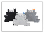 5/10 Sets Slim Relay HF41F 5V 12V 24VDC With Relay Base 41F-1Z-C2-1 LED & Circuit Protection DIN Rail Ulitra-thin Relay Modules