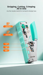 SAMZHE RJ45 Crimp Tool Crimper Cutter for Cat5e/6/7/8 8P 6P Modular Connector Ethernet All-in-one Wire Tool ﻿Ethernet Modular