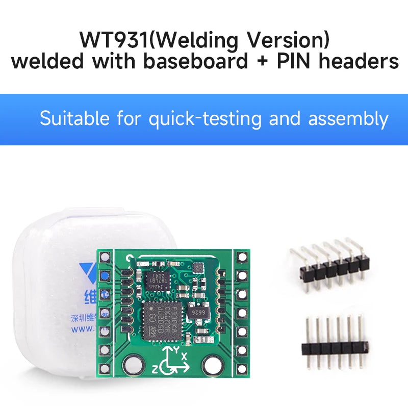 WitMotion WT931 (XYZ, Return Rate 500H) AHRS MPU9250 9-axis Accelerometer, Electronic Gyroscope, Angle, Magnetometer, for Arduin