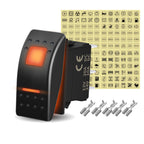 12V 20A White Lens Led Rocker Switch SPST / DPDT / Latching ON-OFF / Momentary (ON)-OFF-(ON) For Carling Switch Replace