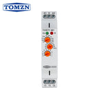 TOMZN 10IN1 Multi-function Time Relay Delay Interval Repeat Cycle Single Shot Latching Relay Pulse Generator AC230V 16A 18mm