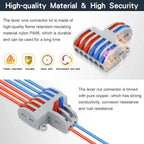 10pcs Compact 1/2/3/4/5 in Multiple Out Wire Connector - Speedy Splicing, 0.08-4.0mm  for Home Wiring Conductor Terminal