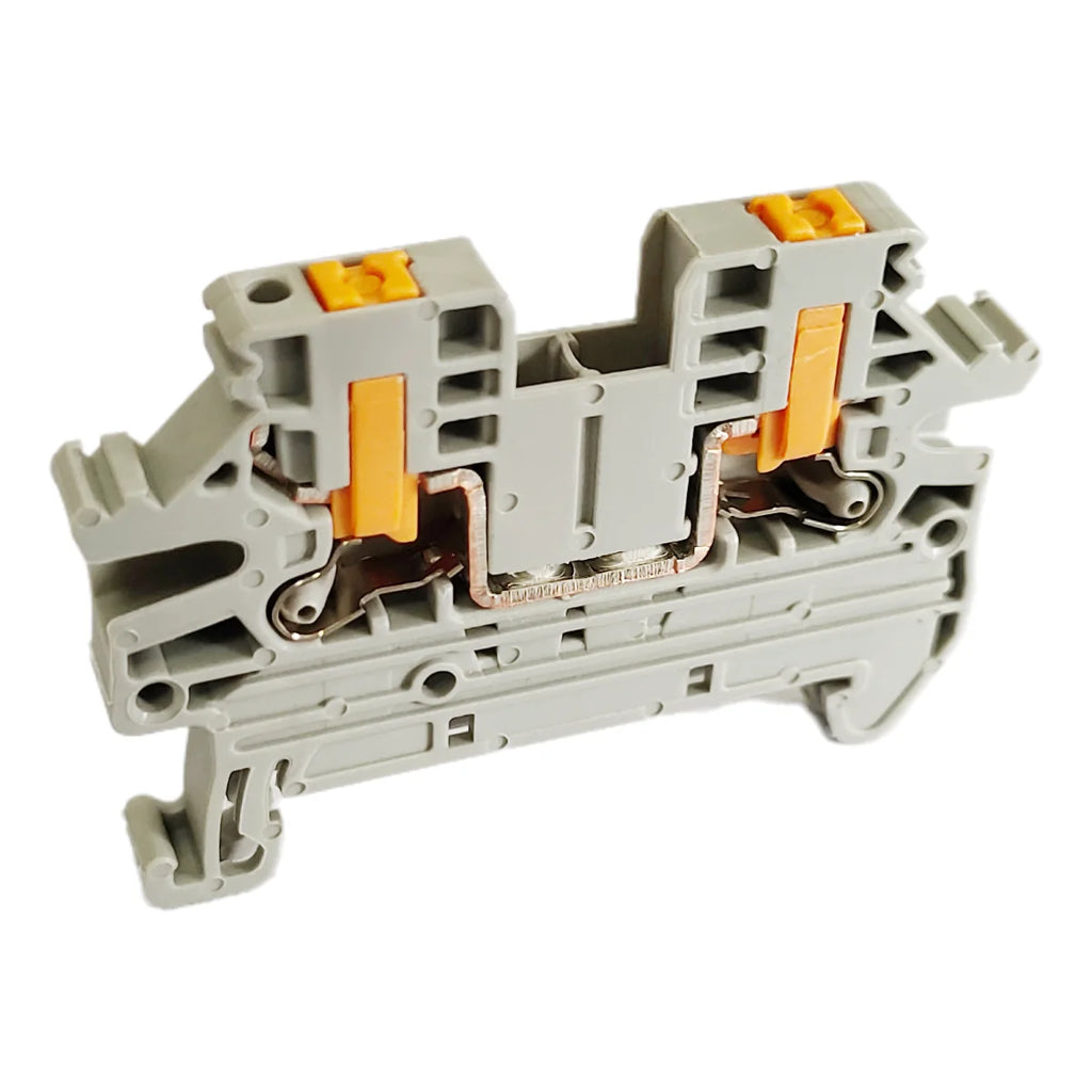 10Pcs/lot PTV2.5 DIN Rail Terminal Block Side Entry Push-in Connection 2.5mm² 12AWG Cable Wiring Electrical Wire Connector