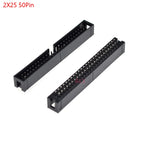 5/10pcs Dip 6/10/20/26/34/40 Pin 2.54mm Pitch Male Socket Straight Idc Box Headers Pcb Connector Double Row 10p/20p/40p/50p Dc3