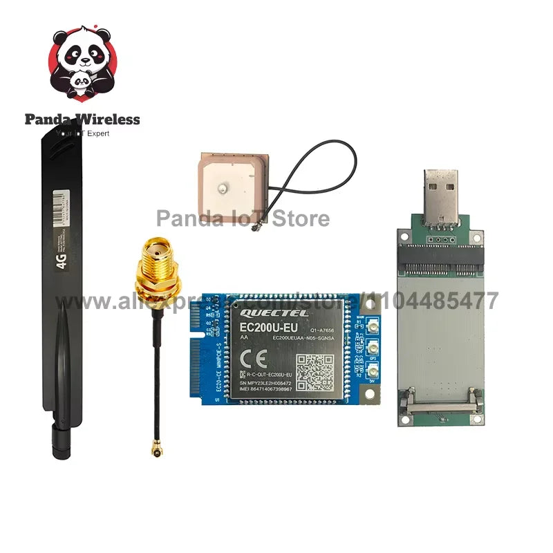1PC Quectel EC200U EC200U-EU With SIM Card with Antennas adapter pigtail compatible EC25-MX EC25-AU EC200D EC200U SIM7600SA-H