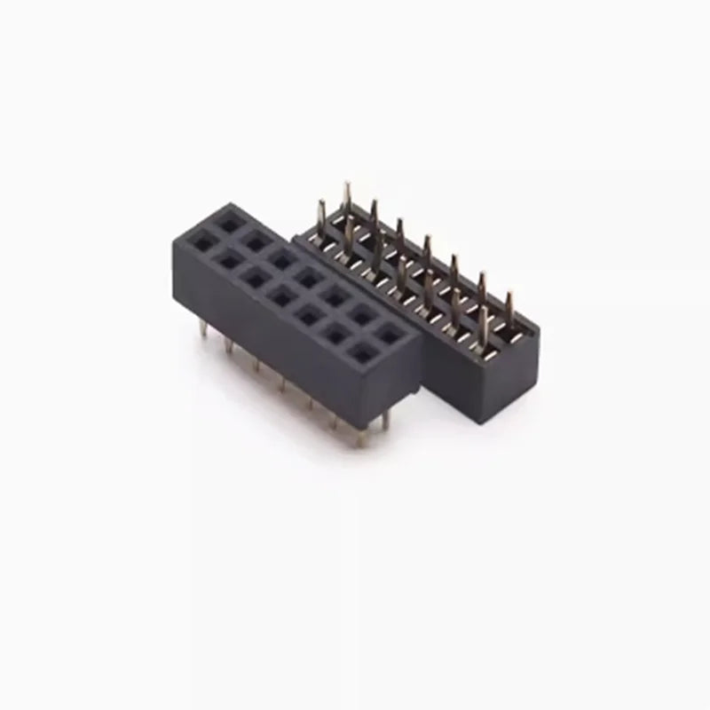 10pcs 2x2/3/4/5/6/7/8/10/12/14/15/20/40P 2.0mm Double Row Straight Female Header Pitch Strip Connector