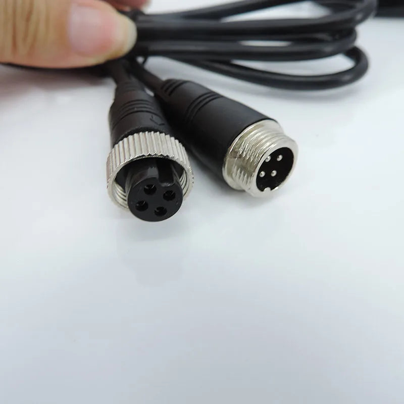 1/3/5/10/15/20M 4 Pin core male to female Aviation Extension Video connector power Cable for car Truck Bus Monitor Camera wire