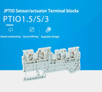 PTIO1.5/S/3 With Ground/LED Module Sensor/Actuator Din Rail Terminal Block Din Rail Electric Connector PTIO 1.5/S/3-PE/LED
