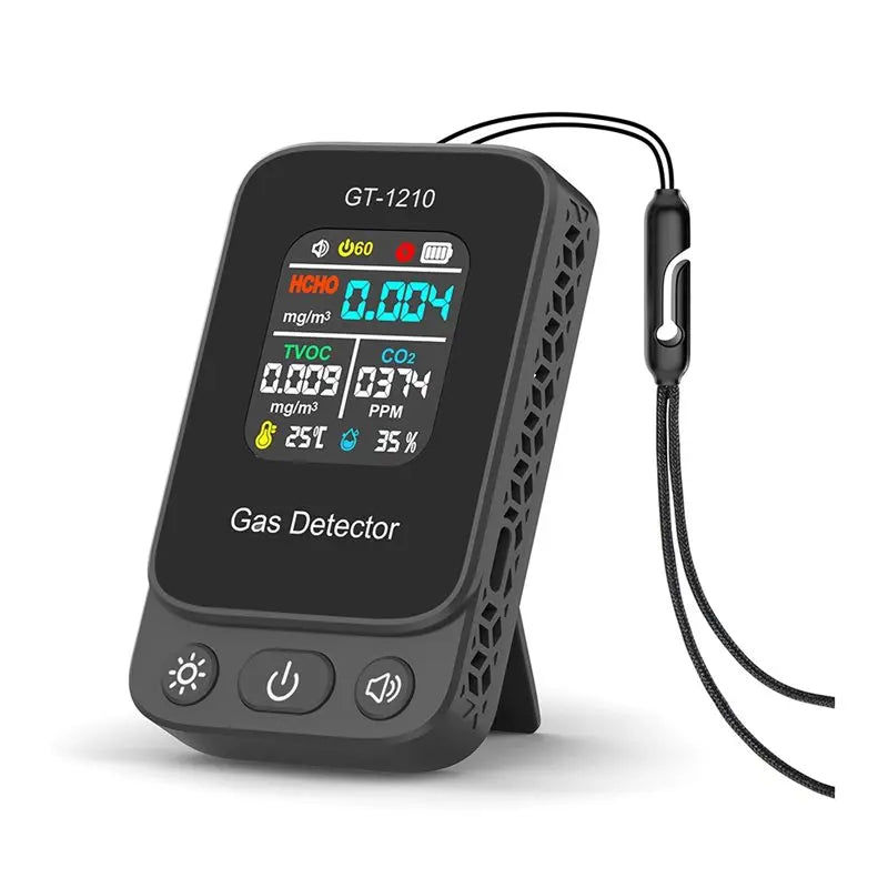 A25P Gas Co2 Meter Air Quality Sensor 5 IN1 CO2 Carbon Dioxide Detector TVOC HCHO Temperature Humidity Tester