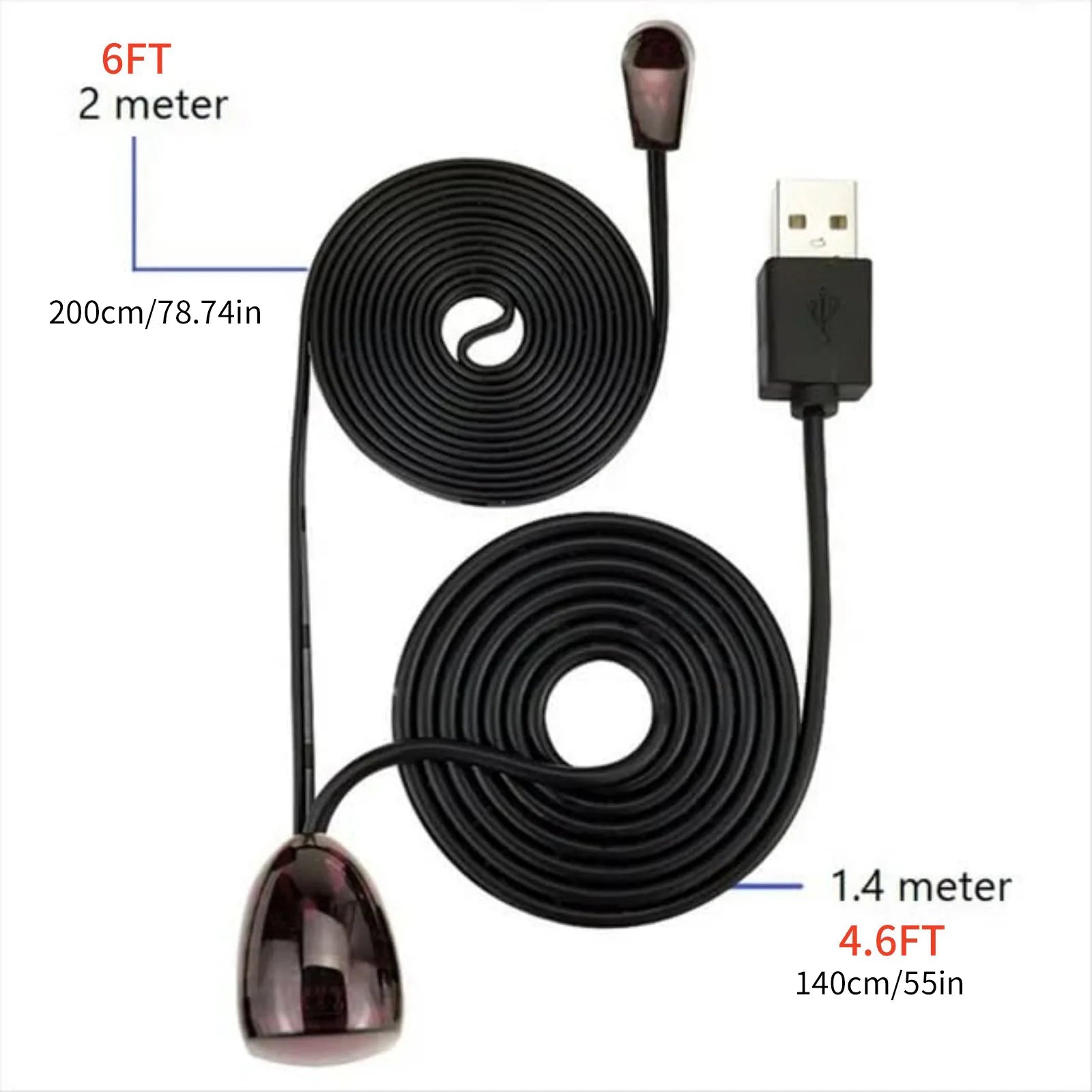 USB IR Repeater Extender Kit with Receiver & Emitter Infrared Remote Control Signal Booster for TV DVD Cable Box