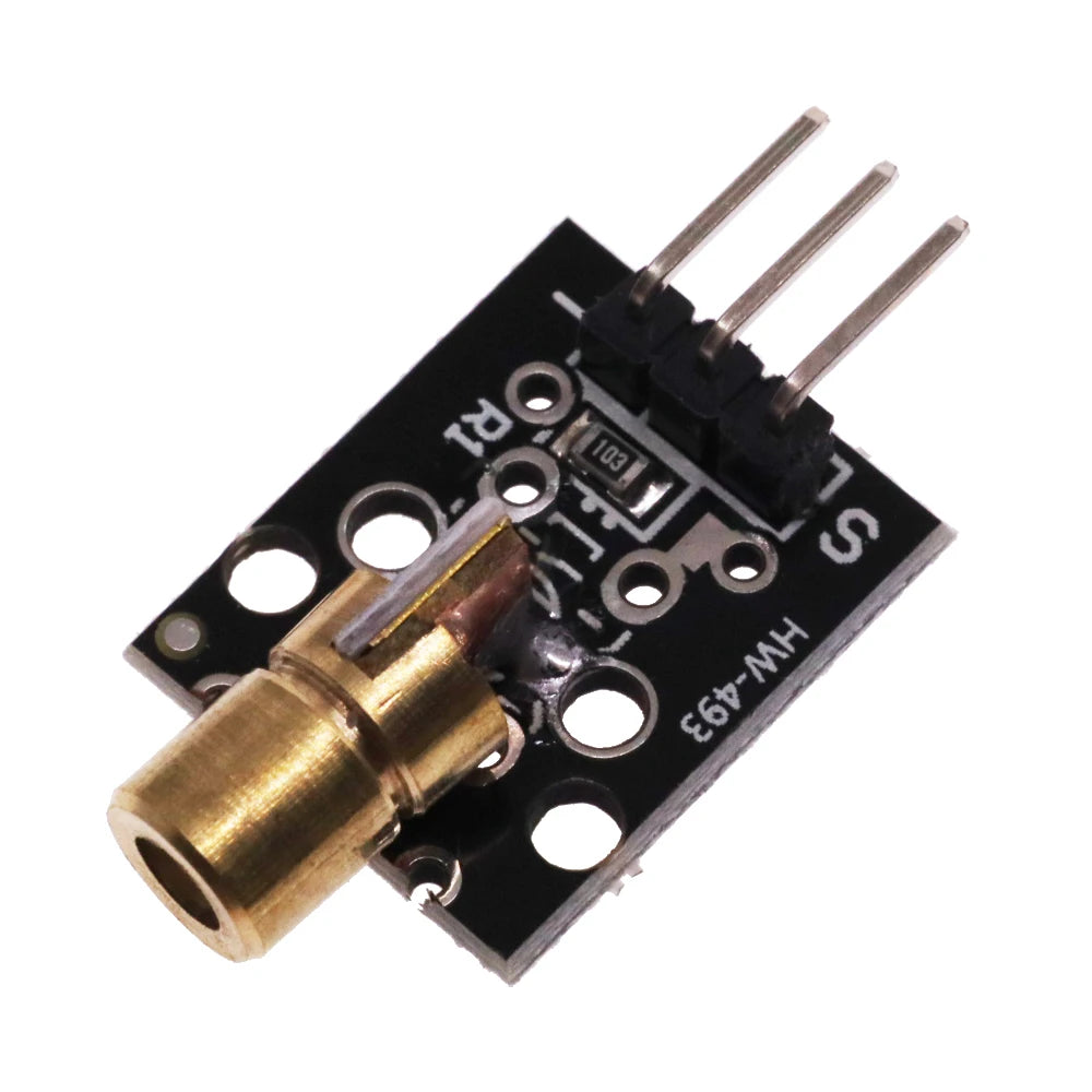 KY-008 650nm Laser Sensor Module 3Pin 6mm 5V 5mW Red Laser Dot Diode Copper Head for Arduino DIY Kit