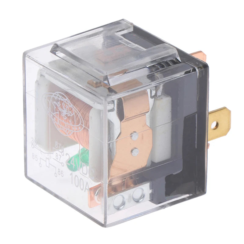 1pc Waterproof Automotive Relay 12V 100A 5Pin 4Pin SPDT Car Control Device Car Relays DC 24V High Capacity Switching