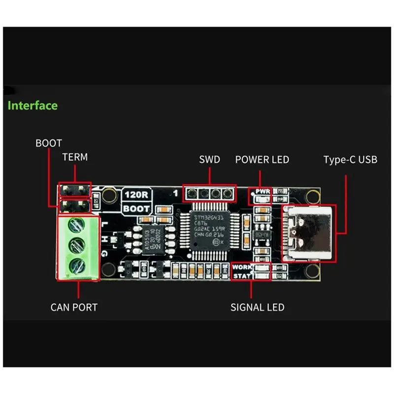 HOT!CANable V2.0 Pro CANbus Transceiver USB to Protocol Analyzer Adapter CAN2.0 Serial Controller