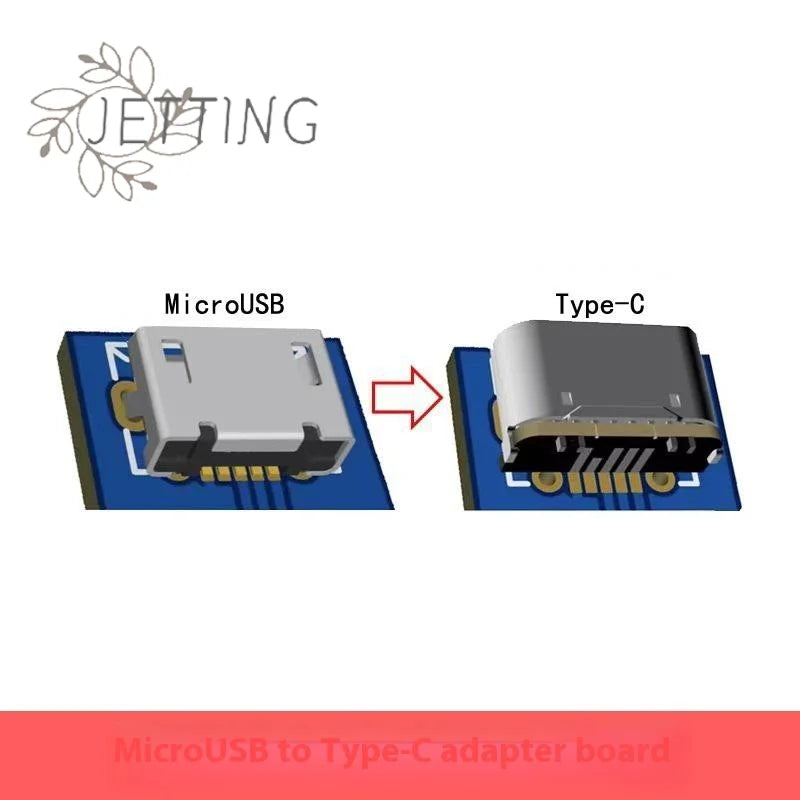Hot 2Pcs Charging Port For PCB Soldering DIY Repair Adapter USB Connector Type C Female Jack 5Pin SMD SMT Type-C Socket