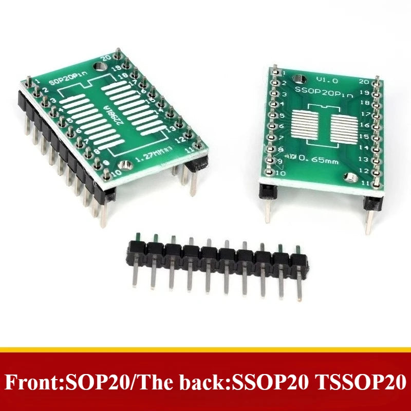 5PCS SOP Adapter Board SOIC-8 SOT23/252 SOP14/16/20/24 SOP28 IC Test Bench Experiment