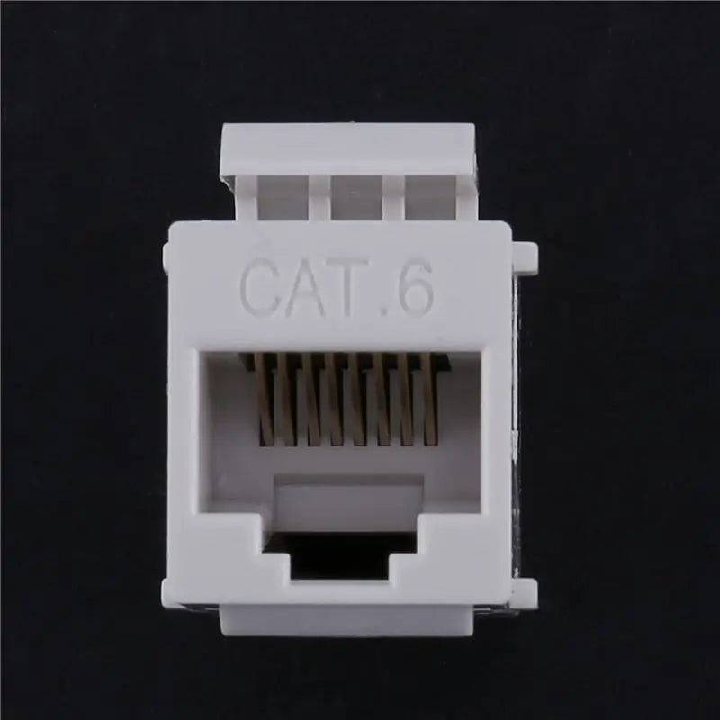 ABRI-200Pcs RJ45 Connector Keystone Jack Cat6 Extension Coupler Ethernet Network LAN Cat 6 Coupler Jacks Extend Adapter,White