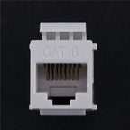 ABRI-200Pcs RJ45 Connector Keystone Jack Cat6 Extension Coupler Ethernet Network LAN Cat 6 Coupler Jacks Extend Adapter,White