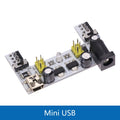 MB102 Breadboard Dedicated Power Supply Module Mini Micro USB Black White 2 Way 3.3V 5V MB-102 Solderless Bread Board
