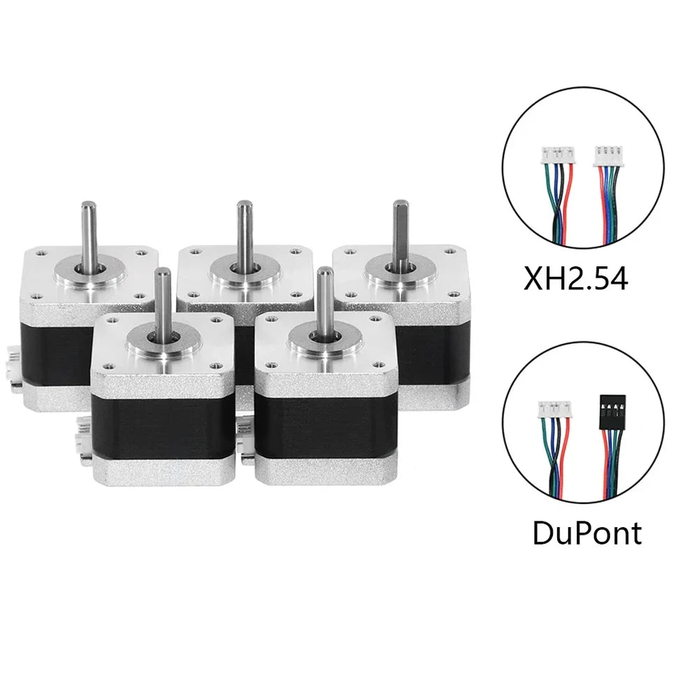 1/3/5pcs Nema17 Stepper Motor 17HS4401 17HS4401S 1.5A 42N.cm 42BYGH 4-lead For 3D Printer CNC Roter Laser Engraving Machine