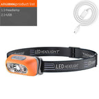 500 Lumen USB Rechargeable Headlamp Motion Sensor Bright LED Running Fishing Flash Head Lamp Headlight Infrared Sensor Light