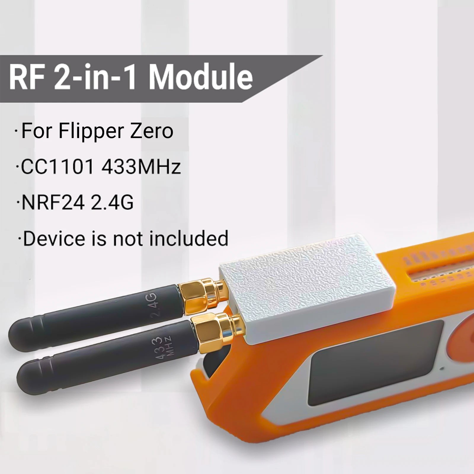 Flipper Zero NRF24 + CC1101 RF Devboard, PINGEQUA RF Lab App-Ready, 2.4GHz & 433MHz, High Performance, Auto-Switch
