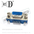5pcs DB15 DR15 FEMALE PCB Mount CONNECTOR RIGHT ANGLE D-Sub 3Rows Blue Parallel Port CONNECTORS 15Pin 15 Pin VGA Socket Adapter