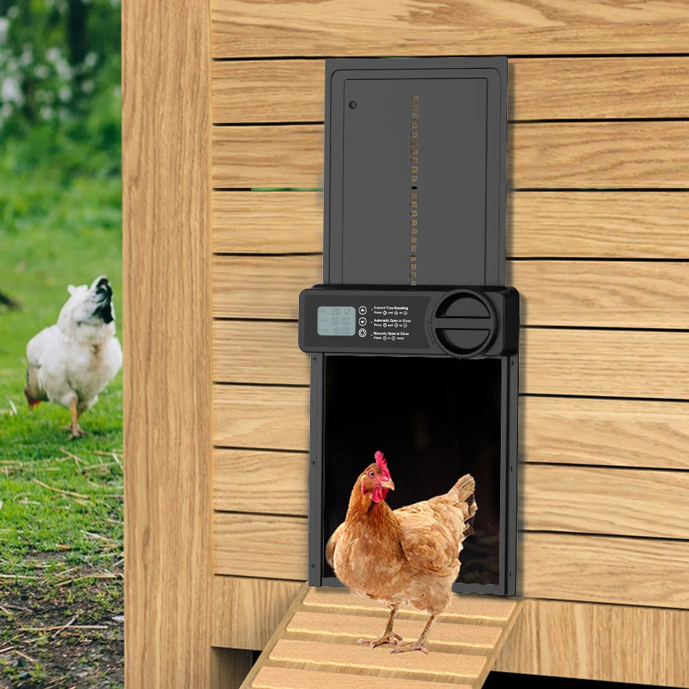 Upgraded 2nd Gen Automatic Pet Door Smart Timer Lift For Dogs Cats Cold Resistant Durable Pet House