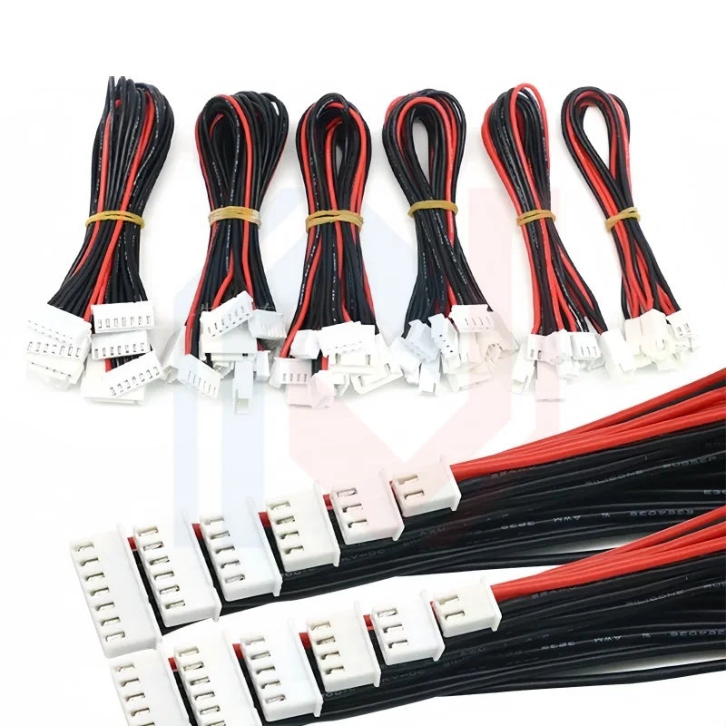JST XH 2.54mm Pitch 2s/3s/4s/5s/6s/7s/8s 22AWG Silicone Wire Lipo Balance Wires Extension Cable Connector XH2.54 Male to Female