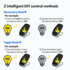 433Mhz Wireless Remote Control Switch DC 6V 12V 24V 30V 36V 10A Mini RF Relay Receiver,50m Transmitter for Pumps Light LED Fan