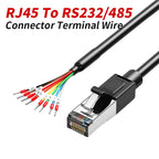 RJ45 to RS485/232 Terminal Block Cable 8P8C Single Switch Network Port Debugging Line PLC Serial Port Shielding Connection Wire