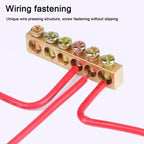 Grounding Bars Copper Wire Connector Multi-specification With Hole Screw Brass Connection Row Zero Ground Terminal Electrical