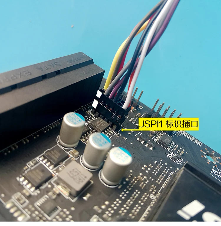 100% new Apply to msi motherboard BIOS chip through to burn down the flash free line JSPI1 programmer save brush black brick